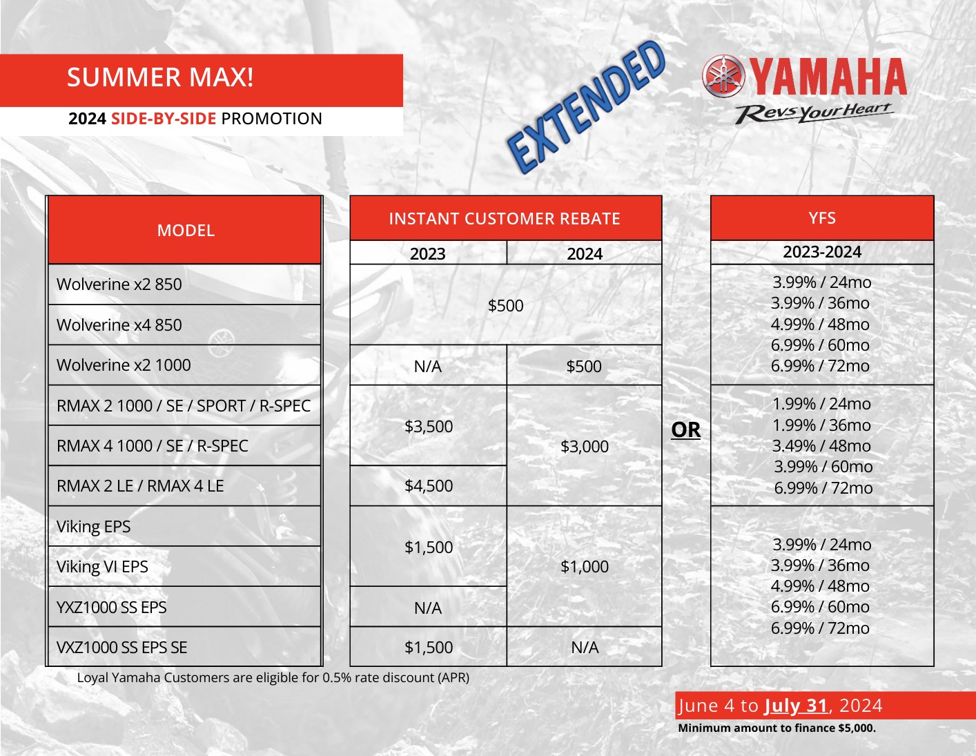 SXS Yamaha Promotion